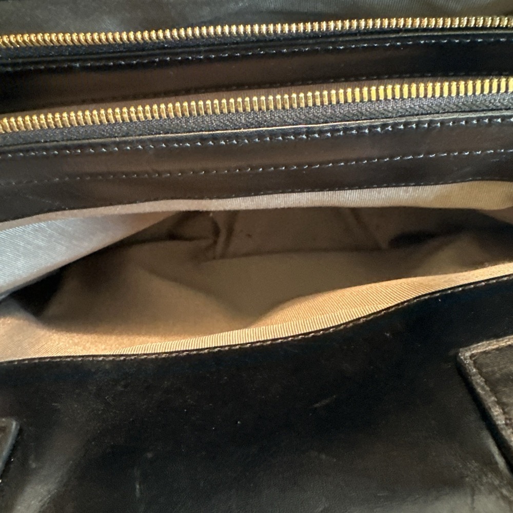 Z Spoke Zac Posen Black Leather Briefcase - Picture 10 of 15
